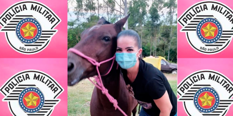Policial Militar Feminina de folga Socorre e Salva Cavalo Ferido