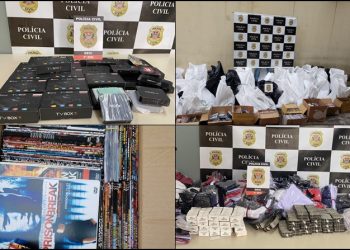 Polícia Civil apreende mais de 145 mil produtos piratas nas zonas central e norte de SP