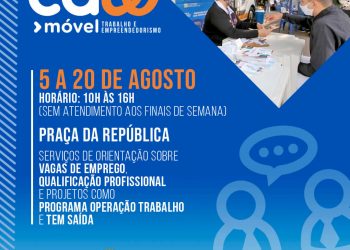 Cate móvel para ajudar o público a conseguir um emprego