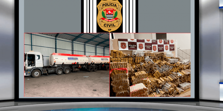 Polícia Civil: Apreensão de caminhão tanque com mais de 3.3 toneladas de drogas