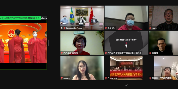 Associação Chinesa do Brasil Celebrou Online os 72 anos da Fundação da República Popular da China
