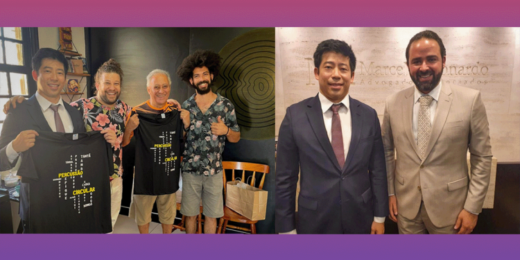 Thomas Law faz reunião com o presidente da OAB/MG e visita a escola de música Percussão Circular, em Belo Horizonte