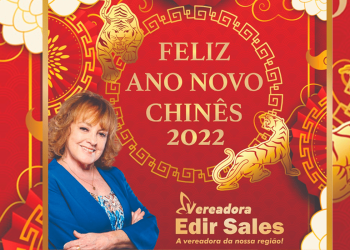 Vereadora Edir Sales deseja um feliz ano novo para toda a comunidade chinesa que vive na cidade de São Paulo.