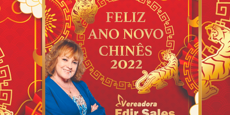 Vereadora Edir Sales deseja um feliz ano novo para toda a comunidade chinesa que vive na cidade de São Paulo.