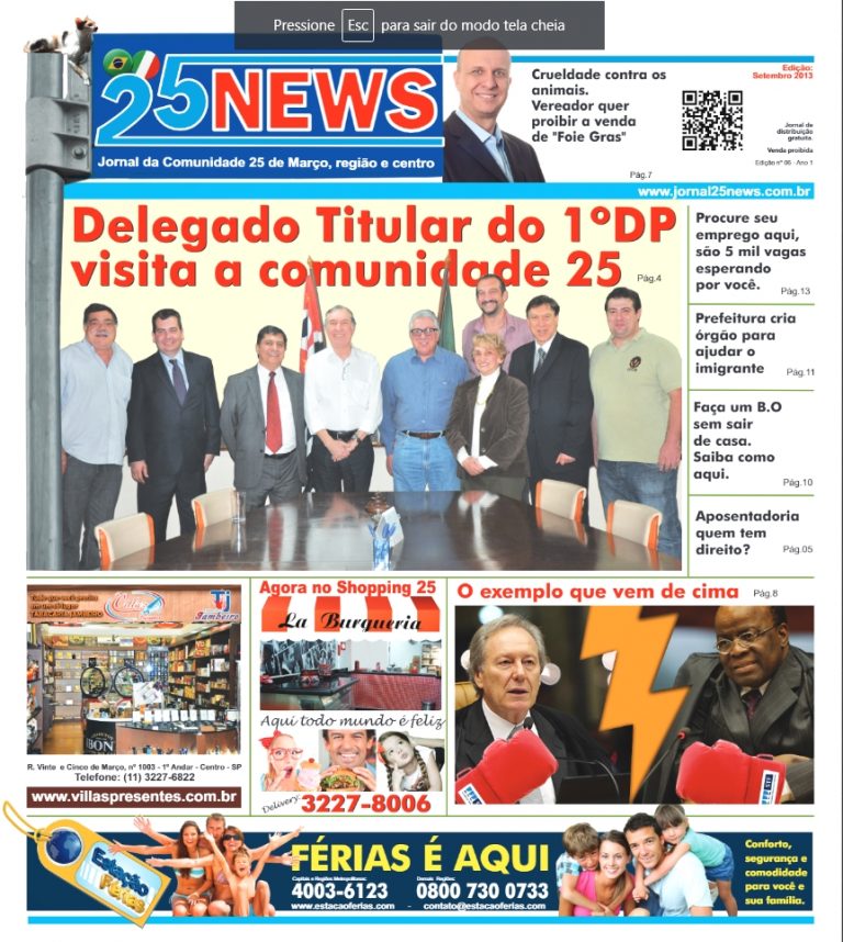 Capa da 6ª edição – Setembro de 2013