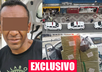 Roubo de Carga na região da 25 de Março. Polícia Militar recupera mercadoria e prende ladrão em flagrante.