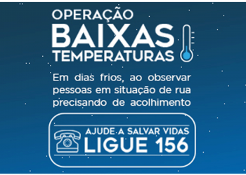 Em dia de frio, avistando pessoas em situação de rua, ajude ligando para 156