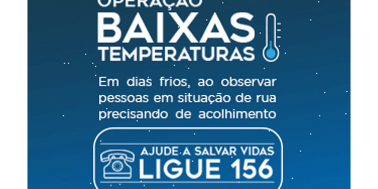 Em dia de frio, avistando pessoas em situação de rua, ajude ligando para 156