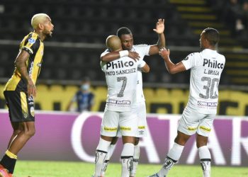 Ca Sul-Americana: Santos arrancou um empate de 1 a 1 com o Deportivo Táchira (Venezuela),