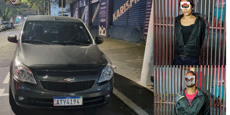 Exclusivo: Polícia prende 2 bandidos que estavam trafegando com carro roubado pela Av.Senador Queiros, Centro Histórico de SP