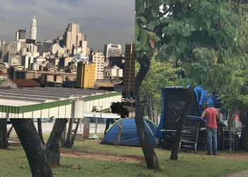 Moradores, trabalhadores, comerciantes do centro histórico aplaudem ação da Prefeitura em desmontar as barracas na Pça da Sé.
