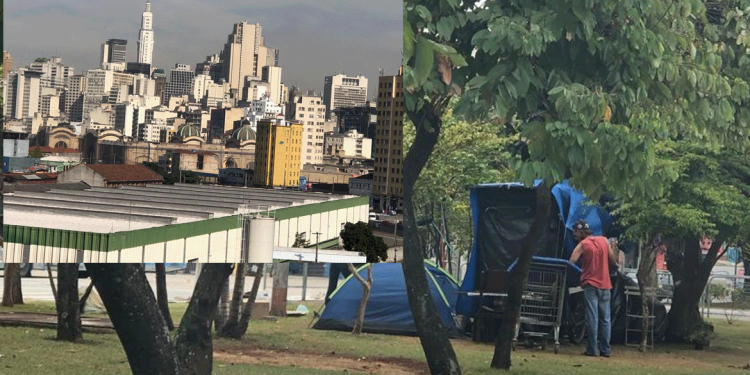 Moradores, trabalhadores, comerciantes do centro histórico aplaudem ação da Prefeitura em desmontar as barracas na Pça da Sé.