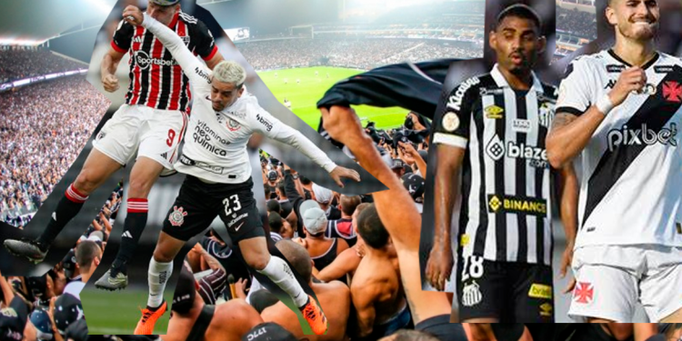 Corinthians empata com o São Paulo por 1×1 e Santos vence o Vasco no Rio por 1 a 0.