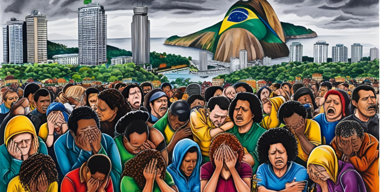 desenho ilustrativo-momento atual do povo brasileiro-criação25news
