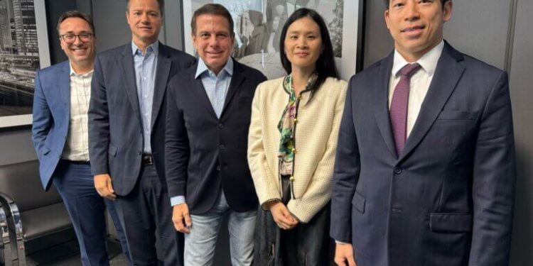 Encontro entre Thomas Law e João Doria em São Paulo discute parcerias entre Ibrachina e LIDE China