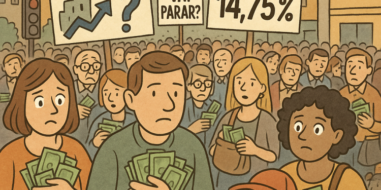Sinal Vermelho na Economia: Copom eleva juros básicos para 14,75% ao ano, a maior em 19anos..