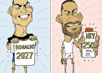 CR7 RENOVADO aos 40 ANOS e NEYMAR LANÇA ENERGÉTICO! Charge de DUKE BOTA FOGO no debate!