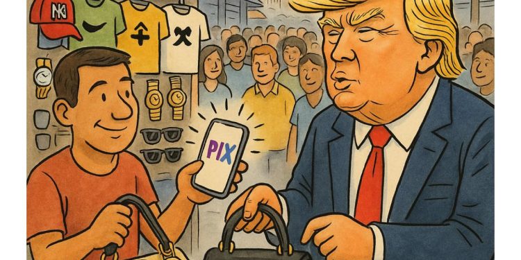 Ordem de Trump mira Pix e comércio da 25 de Março: EUA abrem investigação sobre pirataria e fraudes digitais no Brasil