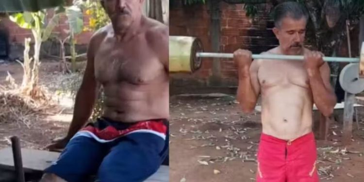 Senhor de 58 anos constrói academia com MATERIAIS RECICLÁVEIS e VIRALIZA!