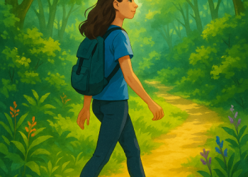 🌳✨ Caminhar no verde é tipo reset pro cérebro: melhora memória e foco