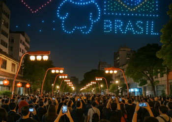 Liberdade voa alto: drones iluminam SP no rolê Brasil-China 🚀✨