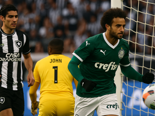 Palmeiras vence o Botafogo por 1×0 e já festeja a vice-liderança