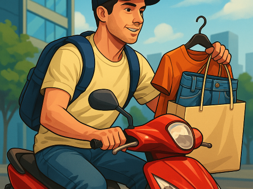 Teen25News | Empreendedor ousado cria delivery de roupas em até 30 minutos