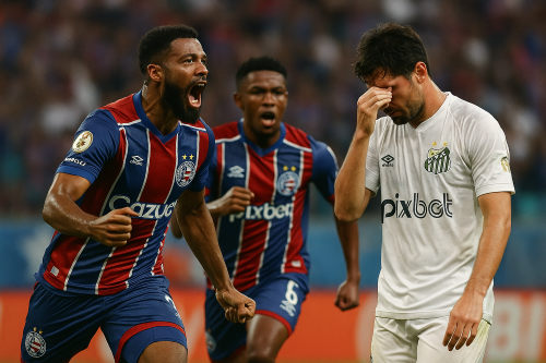 Santos perde de novo e afunda no Brasileirão: Bahia 2 x 0 na Fonte Nova