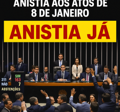 🚨 Câmara aprova urgência pro projeto que pode dar anistia aos atos de 8 de janeiro