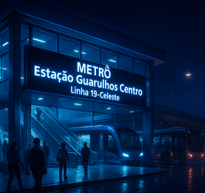 🚇 Conheça as estações da Linha 19-Celeste: o novo eixo que vai ligar Guarulhos ao centro de São Paulo