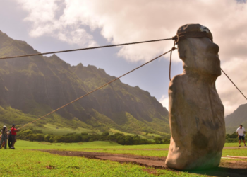 GIGANTES a PÉ: Experimento desvenda que estátuas Moai da Ilha de Páscoa ‘ANDAVAM’ em zigue-zague!