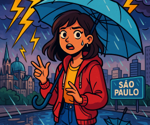 ⚡ Alerta geral! Defesa Civil prevê tempestades com raios, vento forte e até granizo em SP neste fim de semana 🌧️⚠️
