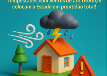 ALERTA GERAL EM SP! Tempestades com ventos de até 115 km/h colocam o Estado em prontidão total, nesta sexta e sábado(7-8)