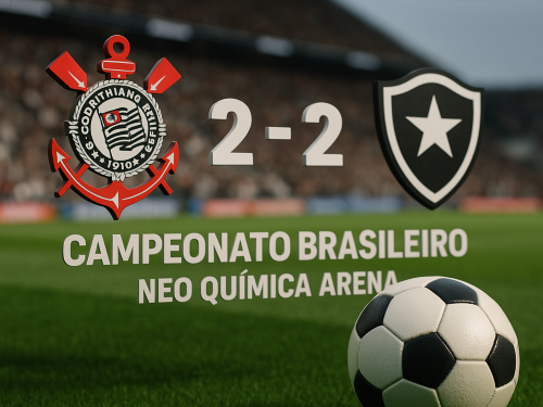 TIMÃO NA RAÇA! Corinthians e Botafogo entregam show de golaços e empatam na Neo Química: 2 a 2