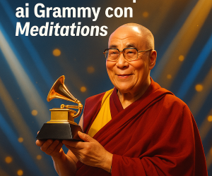 Dalai Lama surpreende no Grammy 2025 com o audiolivro “Meditations”