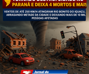 Tornado destrói Rio Bonito do Iguaçu e deixa rastro de caos no Paraná