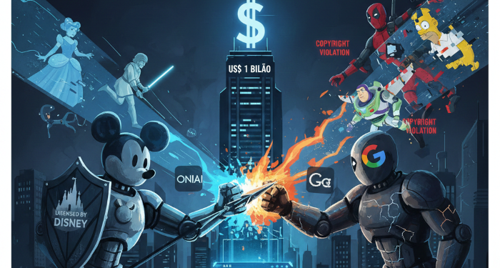 GUERRA DOS GIGANTES DA IA: DISNEY COLOCA US$ 1 BILHÃO NA OPENAI E PARTE PRA CIMA DO GOOGLE