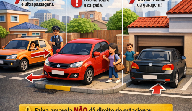 É PROIBIDO! Estacionar na frente da PRÓPRIA garagem dá multa e a lei não distingue morador de terceiro!