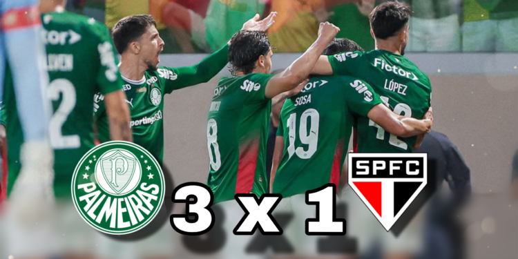 Palmeiras vence o São Paulo por 3 a 1 e controla o Choque-Rei pelo Paulistão 2026