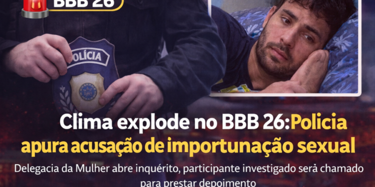 Clima explode no BBB 26: Polícia entra em cena após acusação de importunação sexual