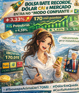 Bolsa bate recorde, dólar cai e mercado entra no “modo confiante”