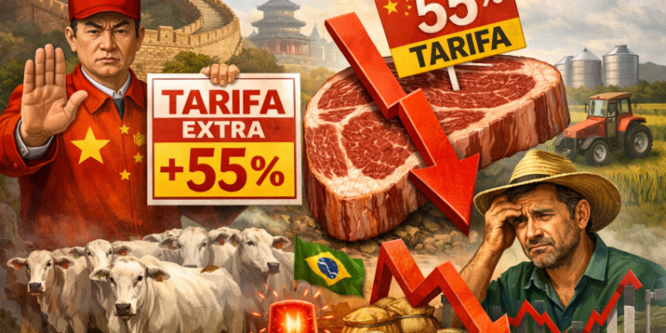 China impõe tarifa extra de 55% sobre carne bovina e acende alerta no agronegócio