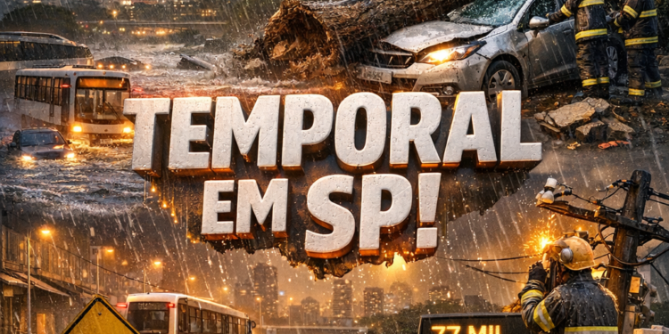 SP debaixo d’água: temporal forte causa alagamentos, raios e queda de árvores