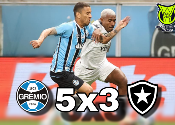 Show de gols na Arena: Grêmio bate o Botafogo por 5 a 3 no Brasileirão