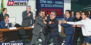CPMI do INSS aprova quebra de sigilos de Lulinha e sessão termina suspensa após tumulto
