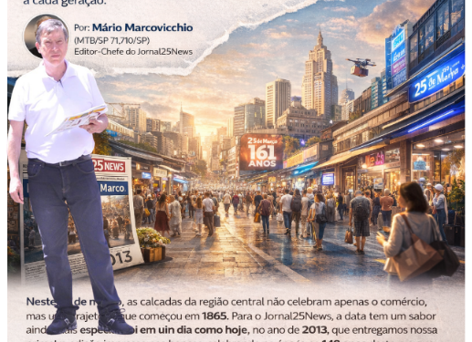 Editorial: Mário Marcovicchio 360º graus: 25 de Março – O Coração de São Paulo que Pulsa há 161 Anos