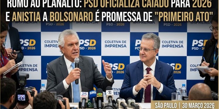 RUMO AO PLANALTO: PSD oficializa Caiado para 2026 e anistia a Bolsonaro é promessa de "primeiro ato".