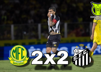Santos reage no fim, busca empate contra o Mirassol e evita derrota no Brasileirão