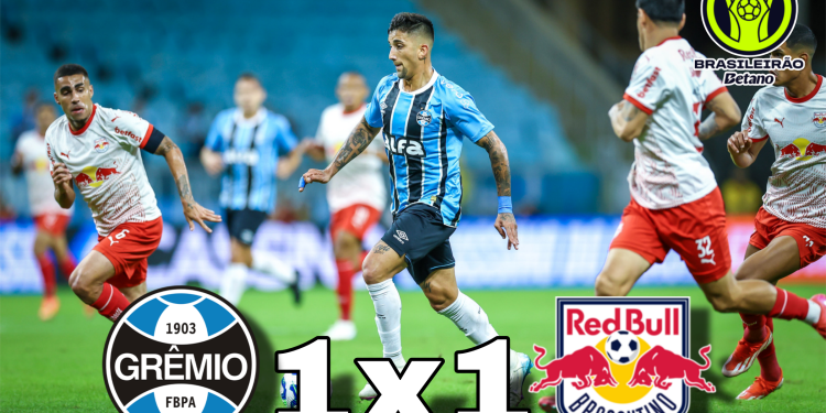 Grêmio cede empate ao Bragantino em casa pelo Brasileirão 20