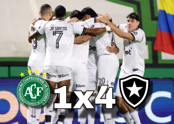 Botafogo atropela a Chapecoense por 4 a 1 fora de casa no Brasileirão 2026